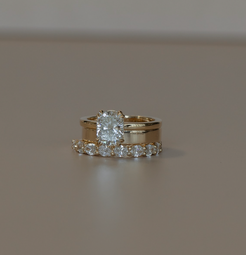 Oval East-West Wedding Ring